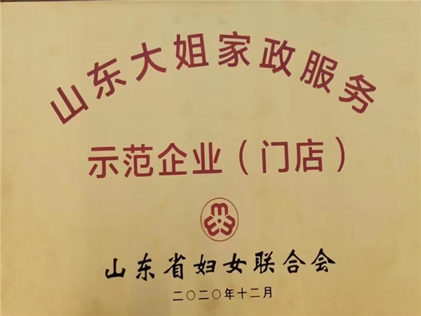 山東大姐家政服務(wù)示范企業(yè)